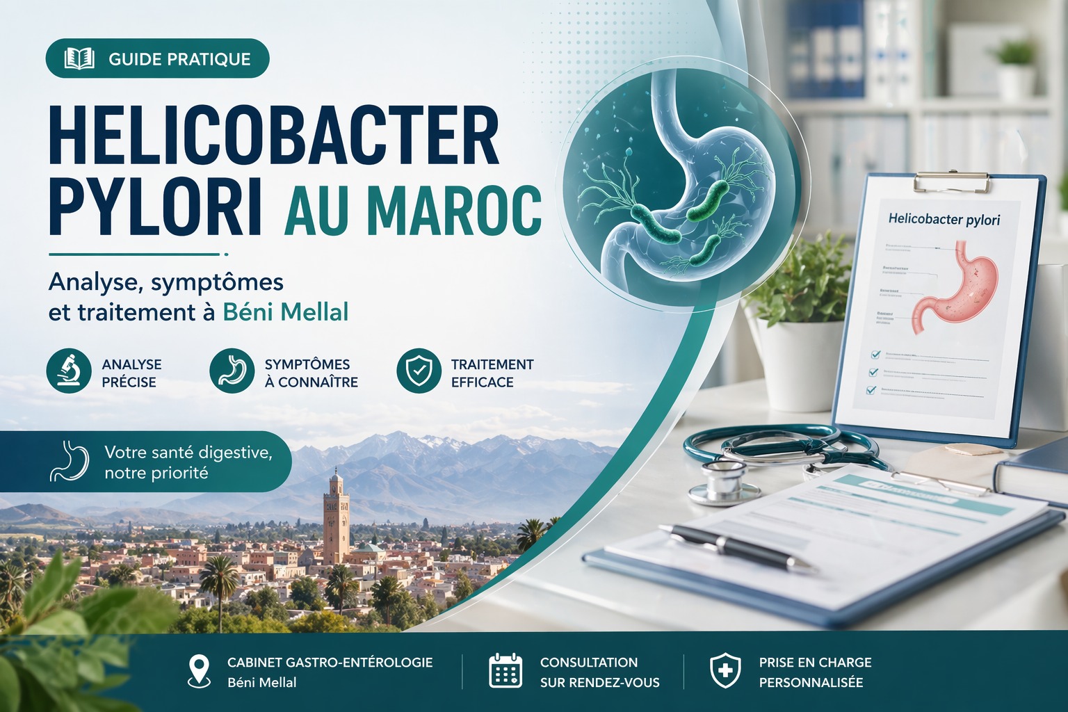 Helicobacter Pylori Au Maroc : Analyse, Symptômes Et Traitement à Béni Mellal image